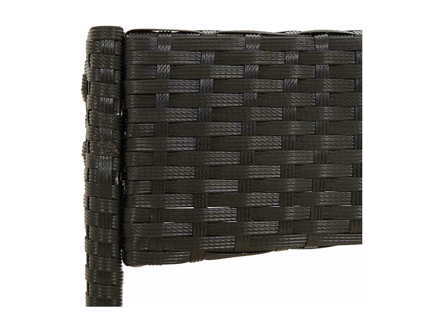 Set Divani da Giardino 4 pz con Cuscini Nero in Polyrattan