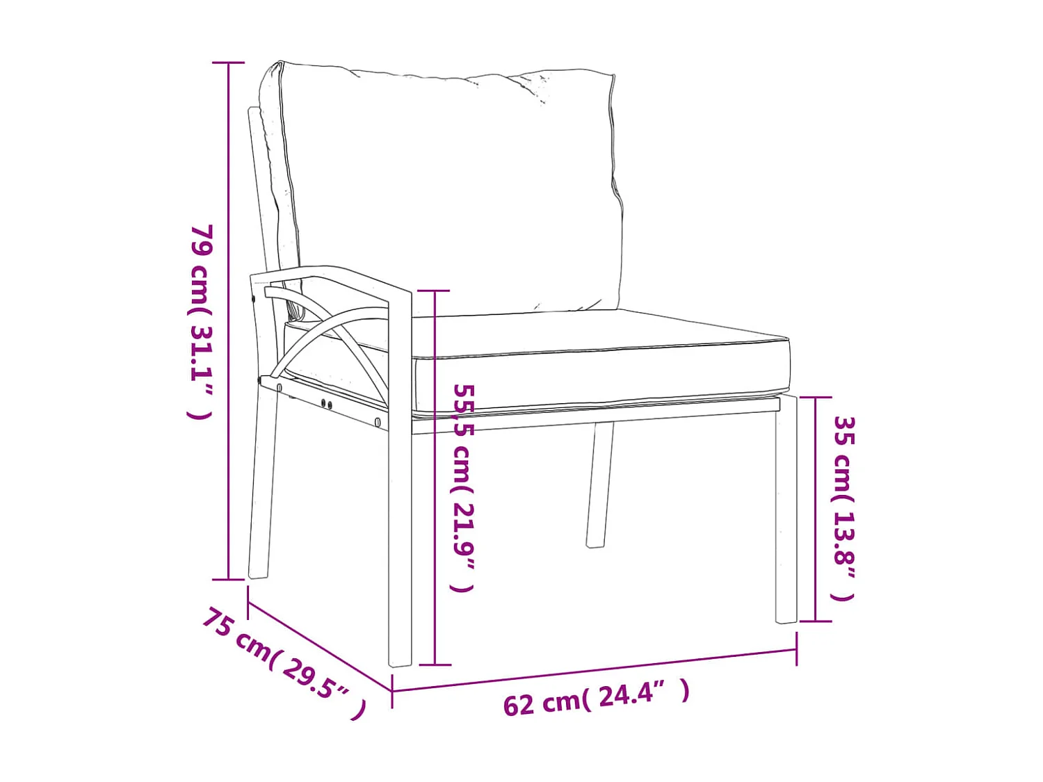 Salon de jardin 9 pcs avec coussins sable acier