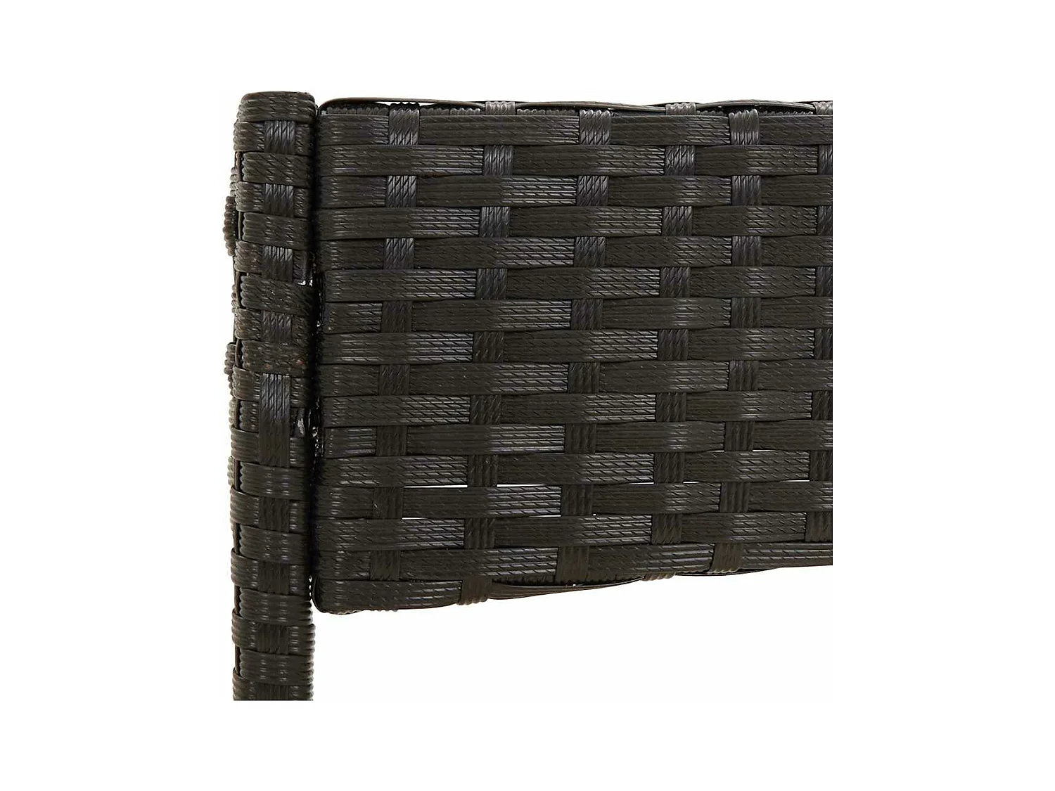 Set Divani da Giardino 4 pz con Cuscini Nero in Polyrattan