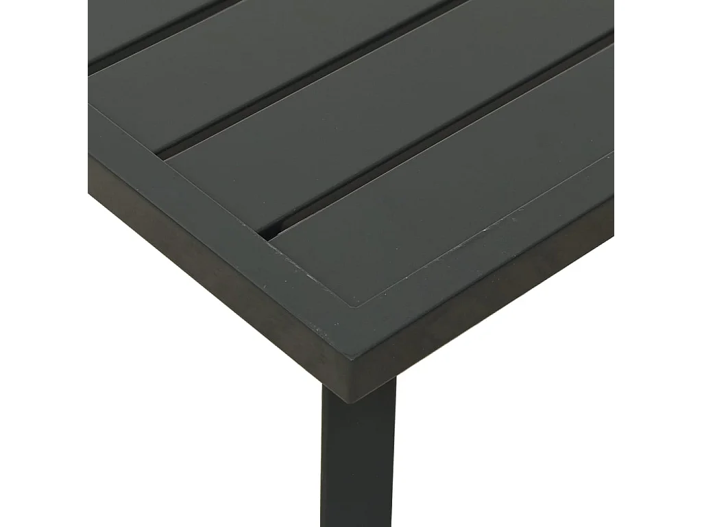 Table basse de jardin anthracite 110x55x35 cm acier
