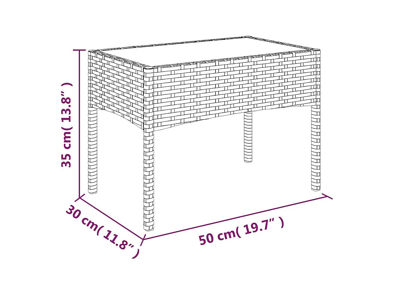 4-delige Loungeset met kussens poly rattan bruin