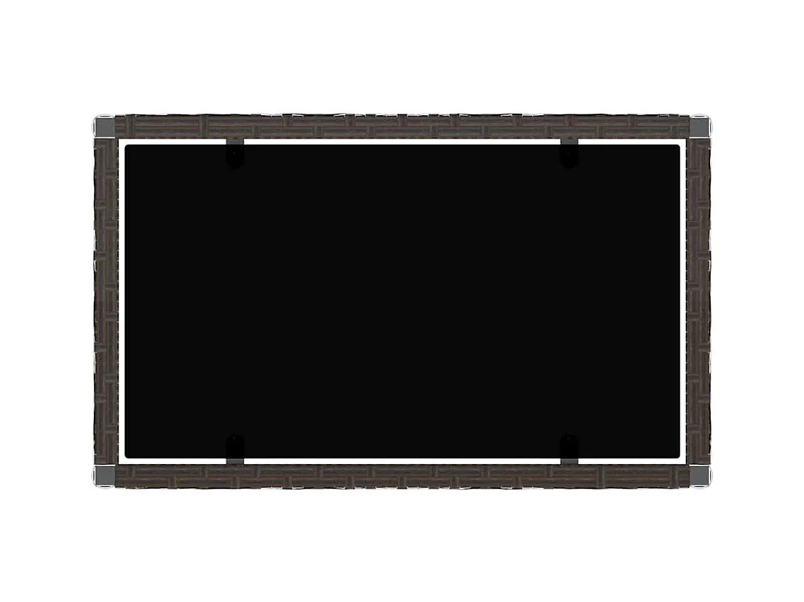 4-delige Loungeset met kussens poly rattan bruin