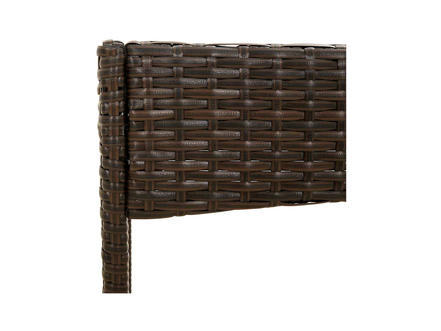 4-delige Loungeset met kussens poly rattan bruin