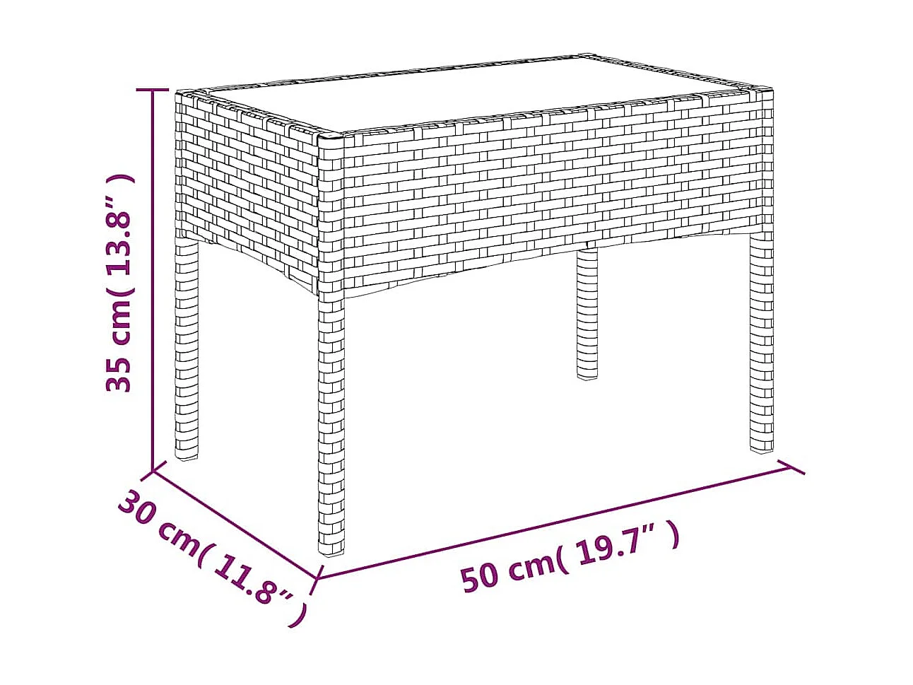 4-delige Loungeset met kussens poly rattan bruin