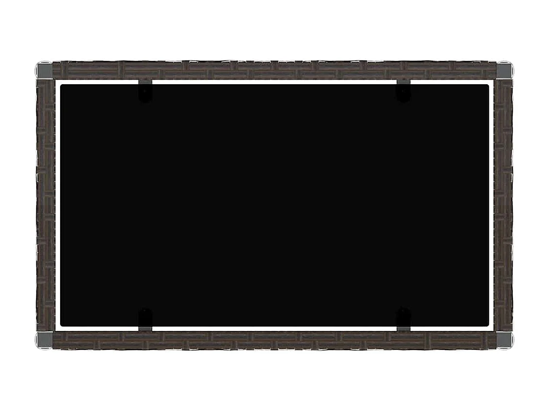 4-delige Loungeset met kussens poly rattan bruin