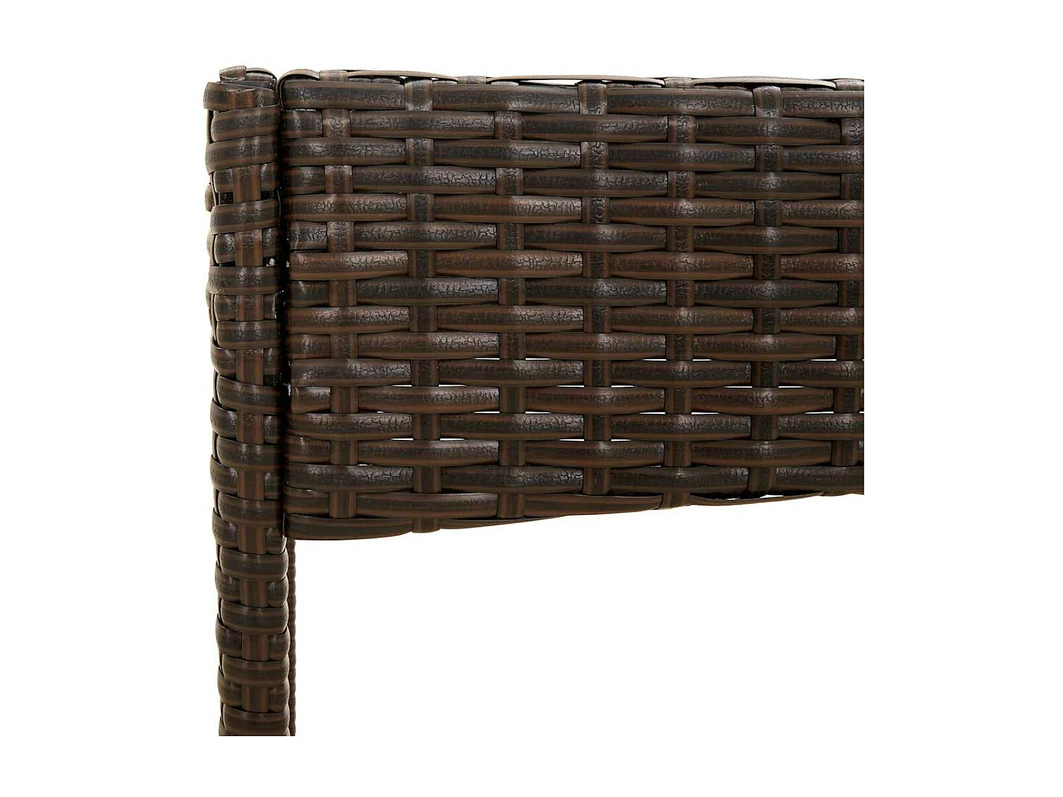 4-delige Loungeset met kussens poly rattan bruin