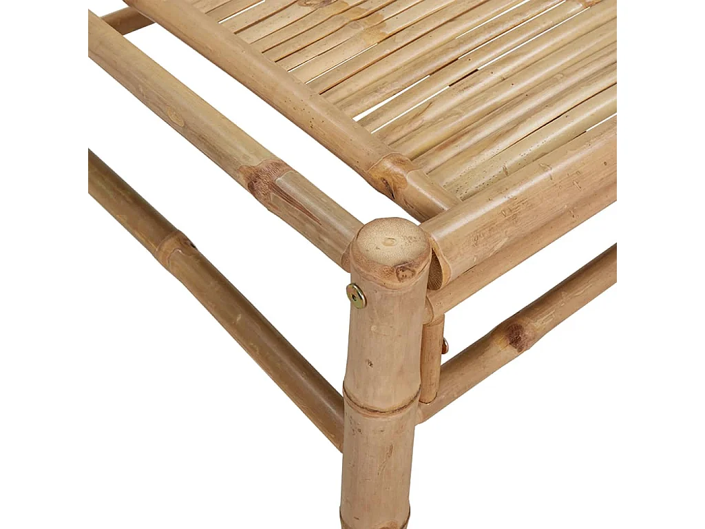 5 pcs conjunto lounge jardim bambu c/ almofadões cinza-escuro