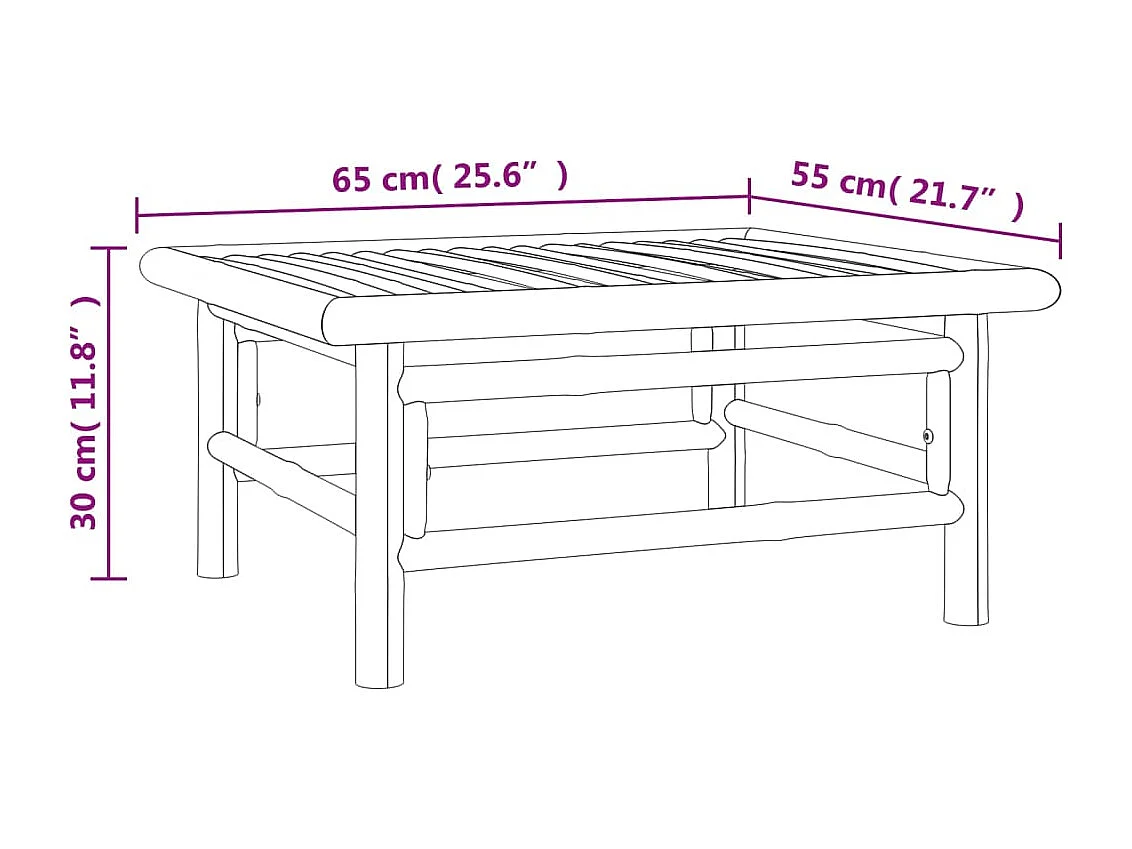 4-tlg. Garten-Lounge-Set mit Grünen Kissen Bambus