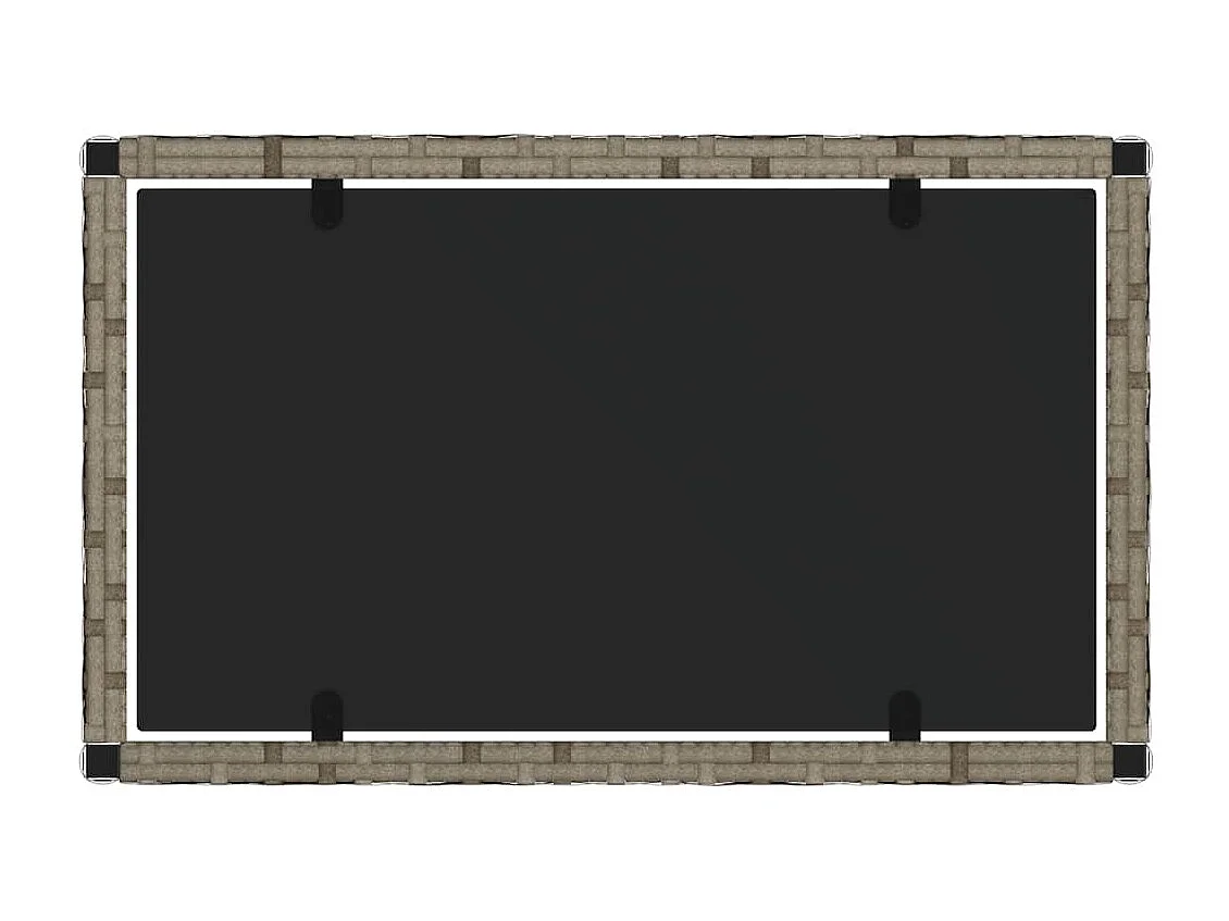 Set Divani da Giardino 4 pz con Cuscini in Polyrattan Grigio