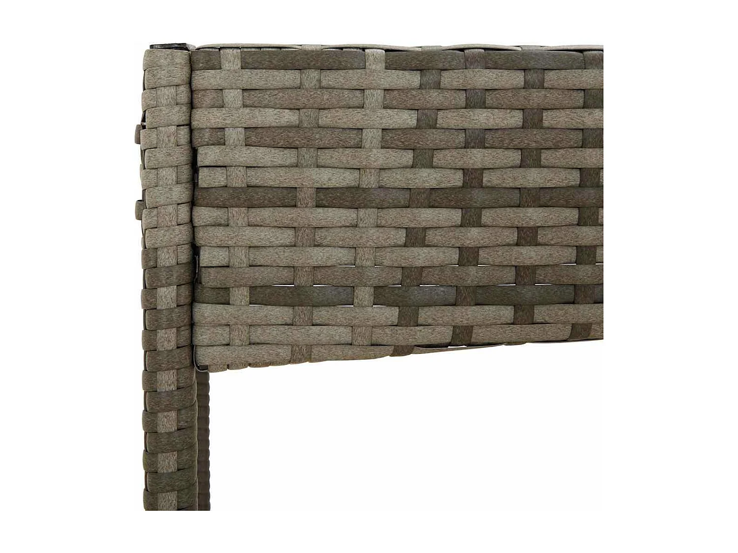 Set Divani da Giardino 4 pz con Cuscini in Polyrattan Grigio