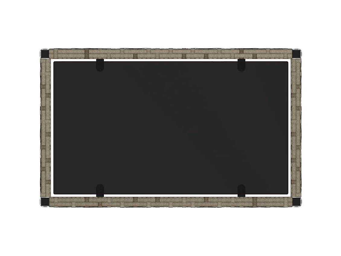 Set Divani da Giardino 4 pz con Cuscini in Polyrattan Grigio