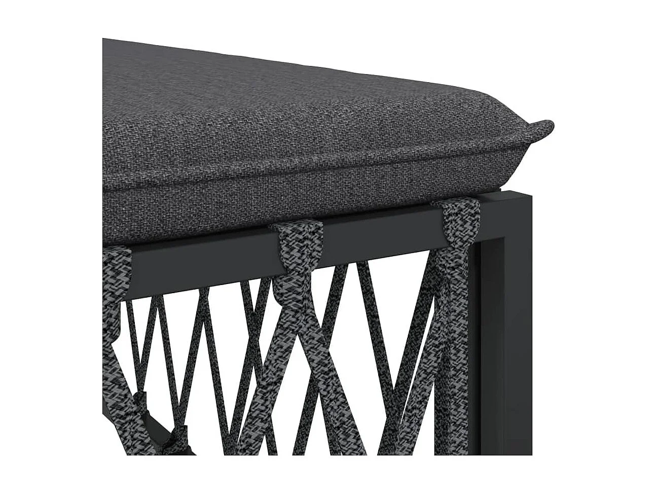 Salon de jardin avec coussins 9 pcs anthracite acier