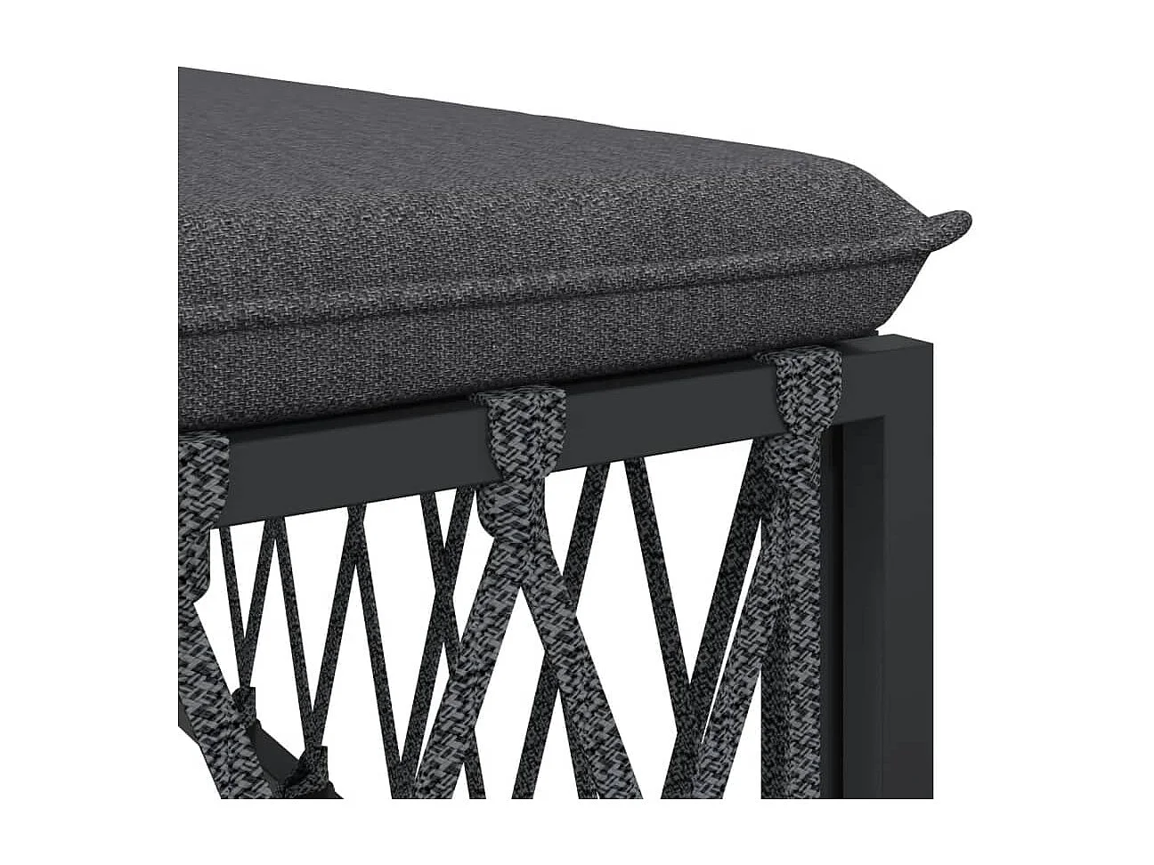 Salon de jardin avec coussins 5 pcs anthracite acier