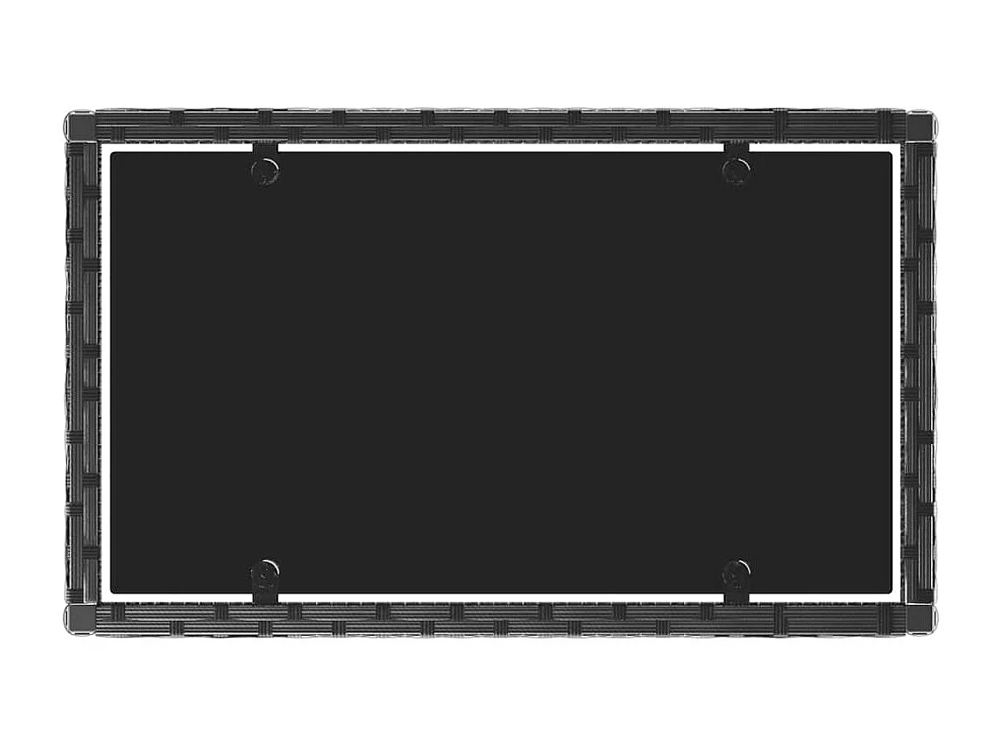 Salon de jardin 4 pcs avec coussins Noir Résine tressée