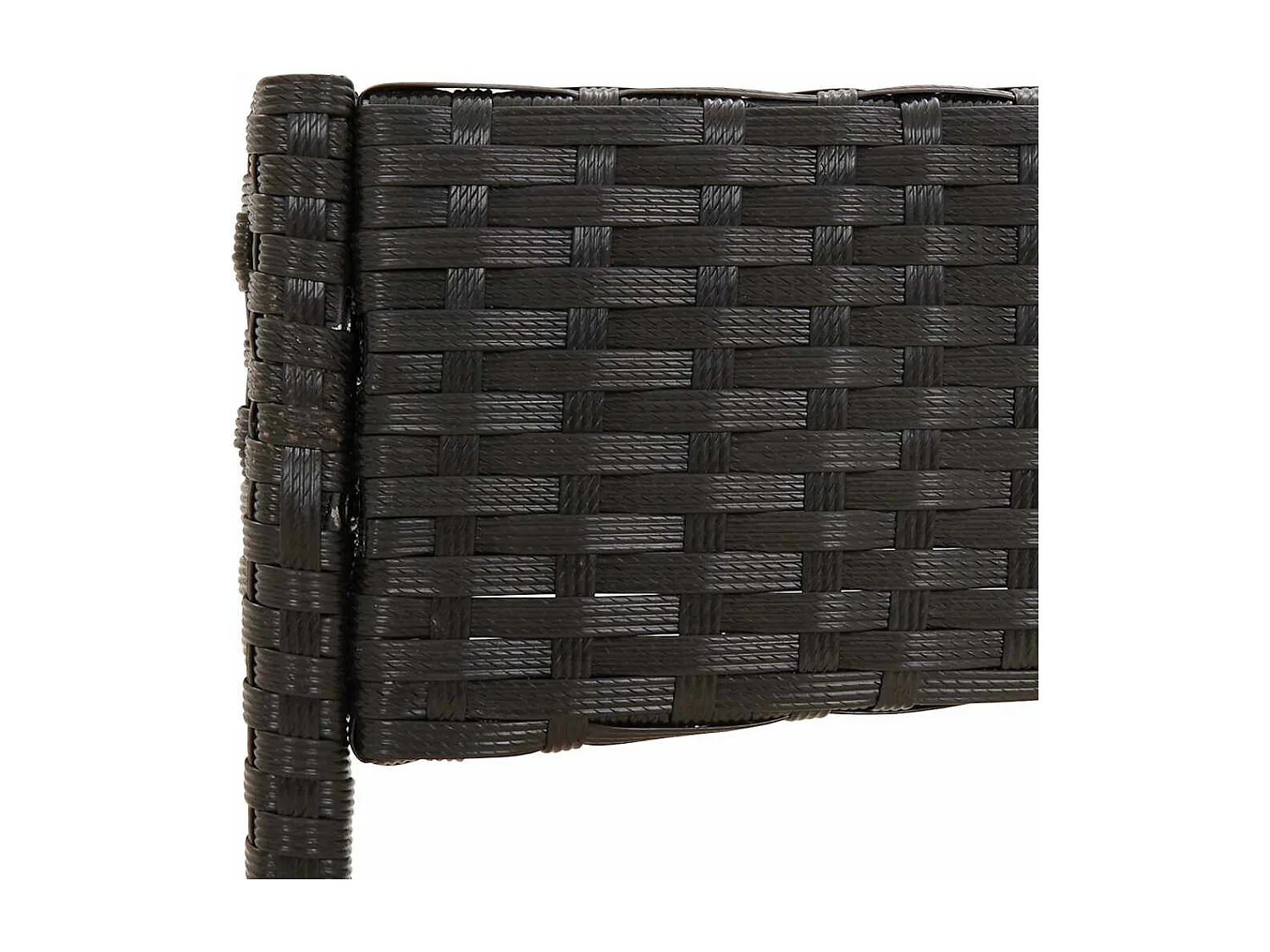 Salon de jardin 4 pcs avec coussins Noir Résine tressée