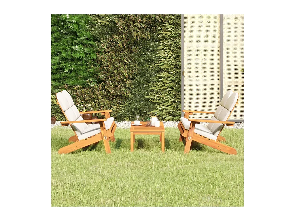 3-delige Loungeset Adirondack massief acaciahout