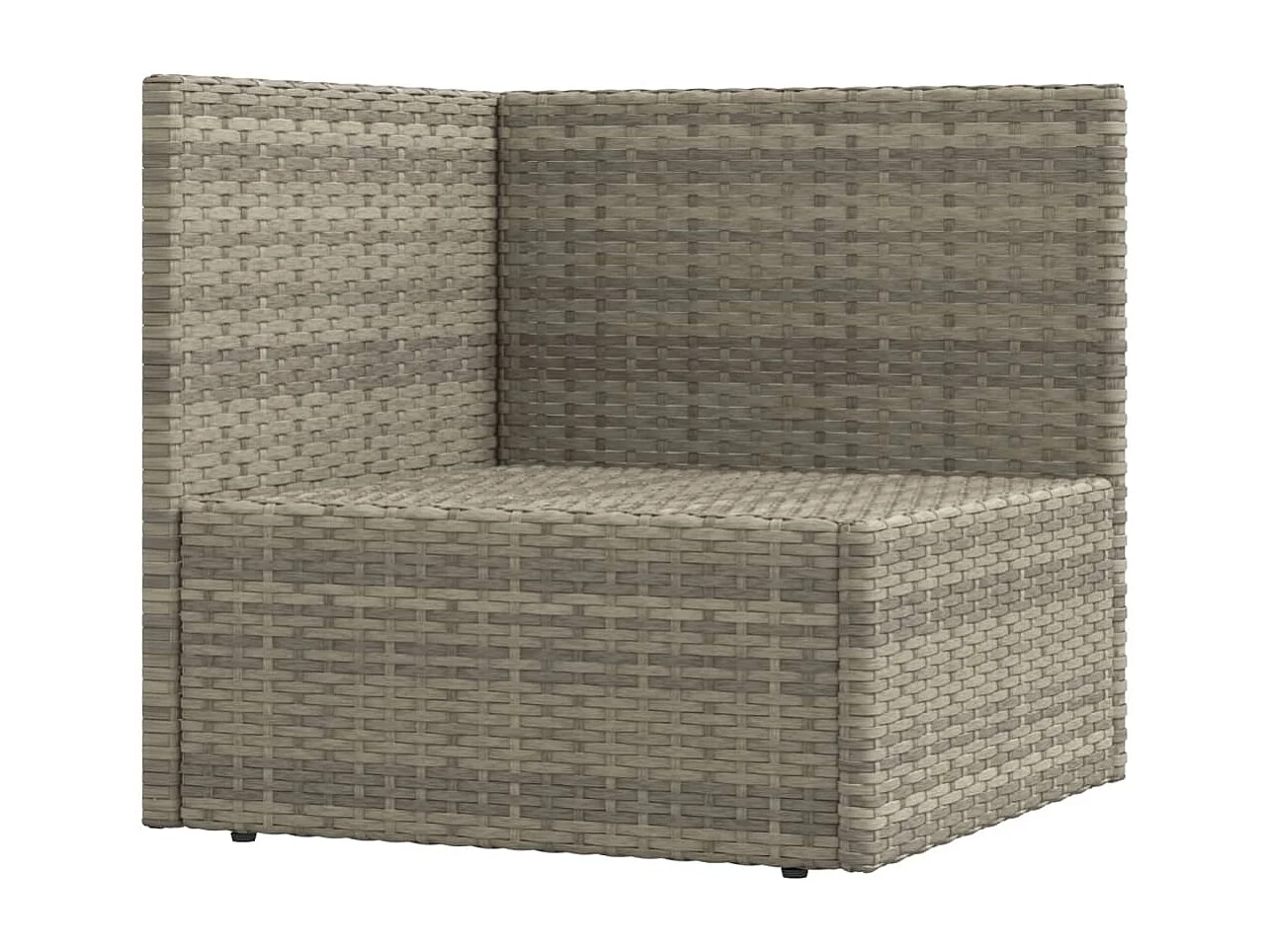 6-tlg. Garten-Lounge-Set mit Kissen Grau Poly Rattan