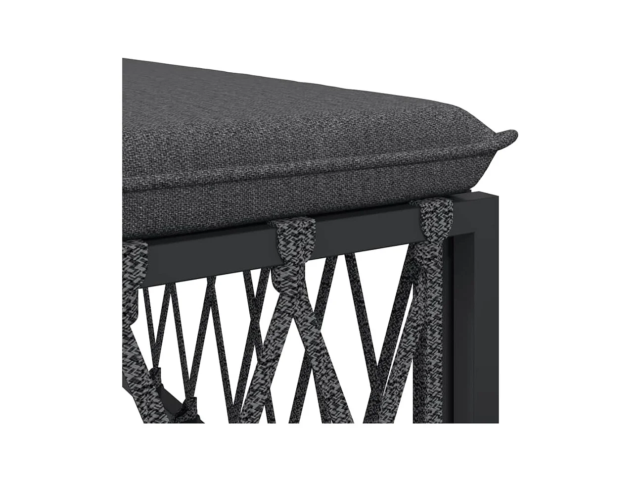 Set Salotto da Giardino 6 pz con Cuscini in Acciaio Antracite