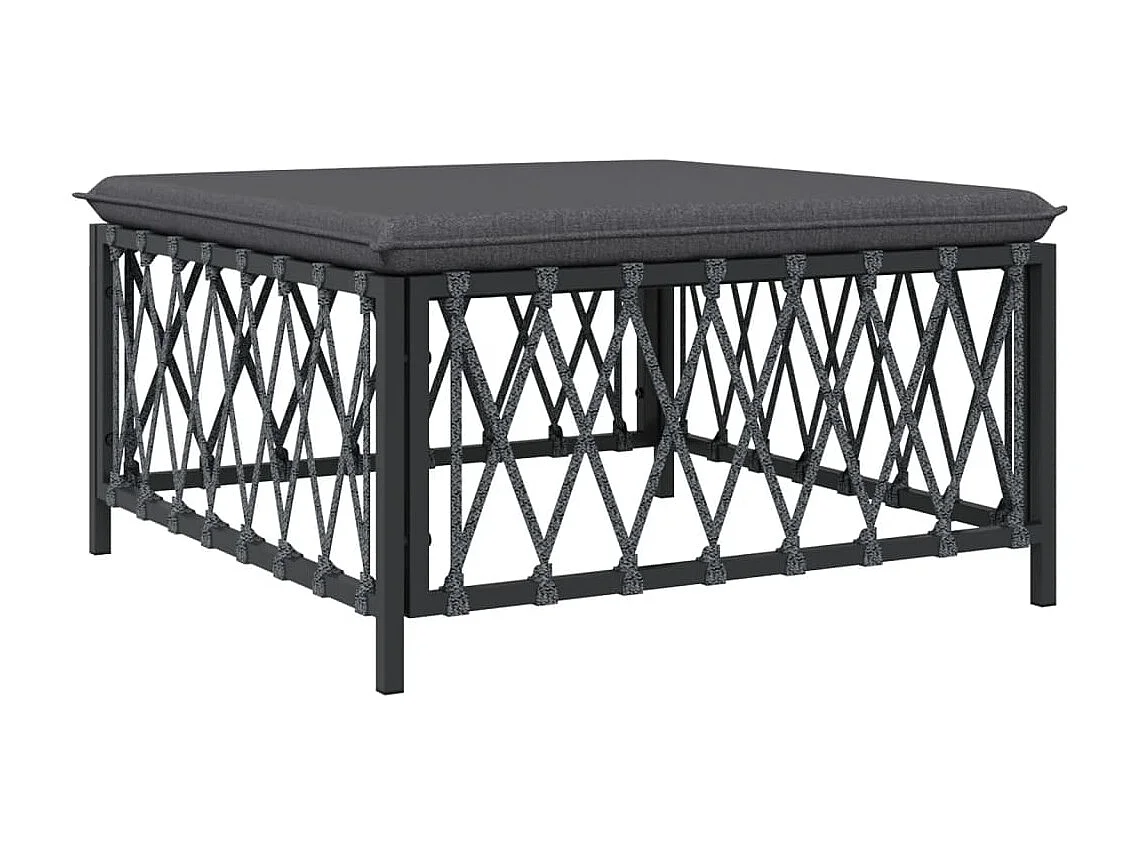 8-tlg. Garten-Lounge-Set mit Kissen Anthrazit Stahl