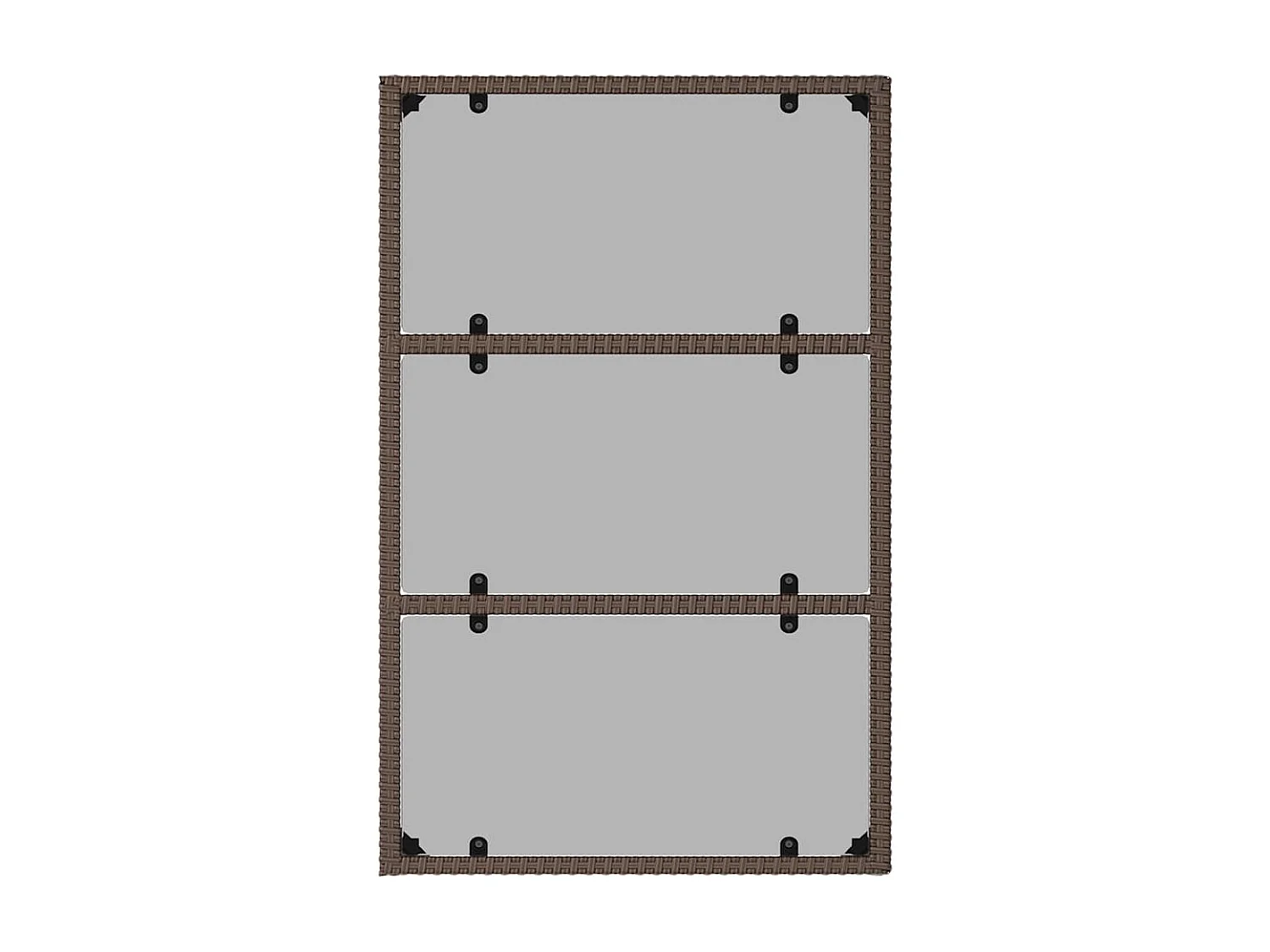 6 pcs conj. lounge jardim c/ almofadões 6 pcs vime PE castanho