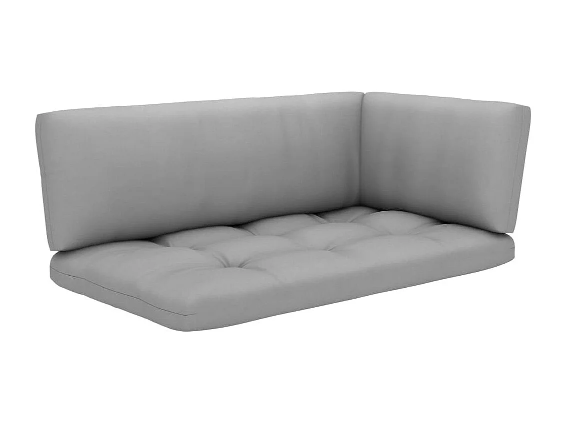 Salon de jardin palette 4pcs avec coussins Bois de pin imprégné