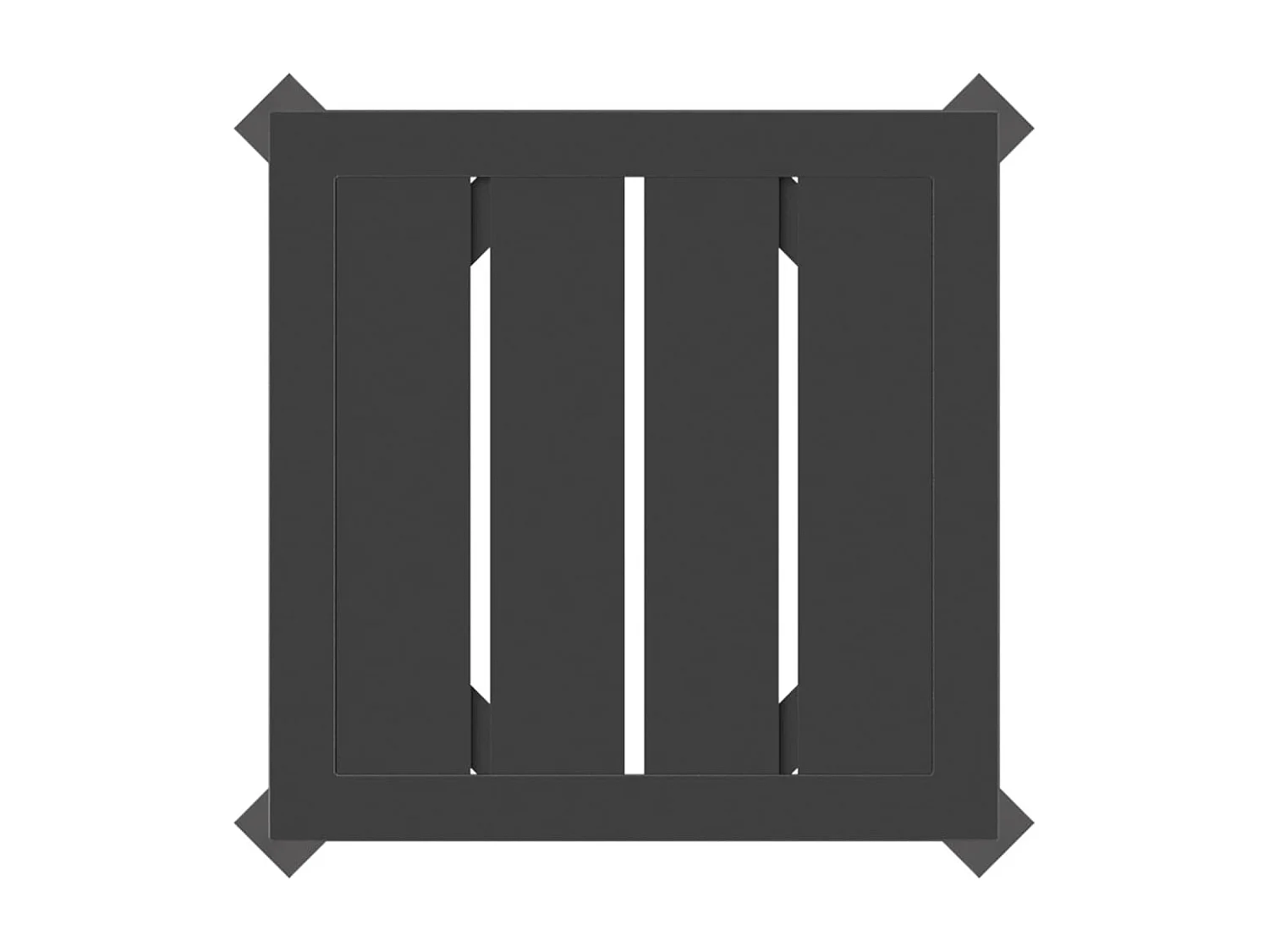 Mesa de jardín de acero gris antracita 34x34x38 cm