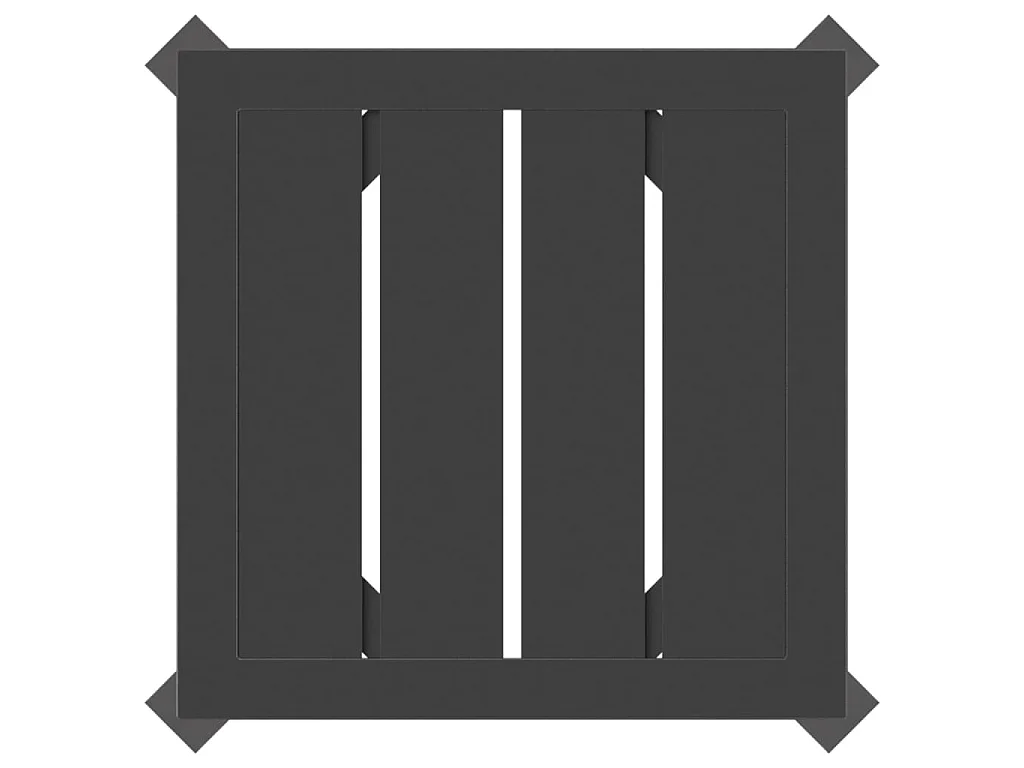 Table de jardin anthracite 34x34x38 cm acier