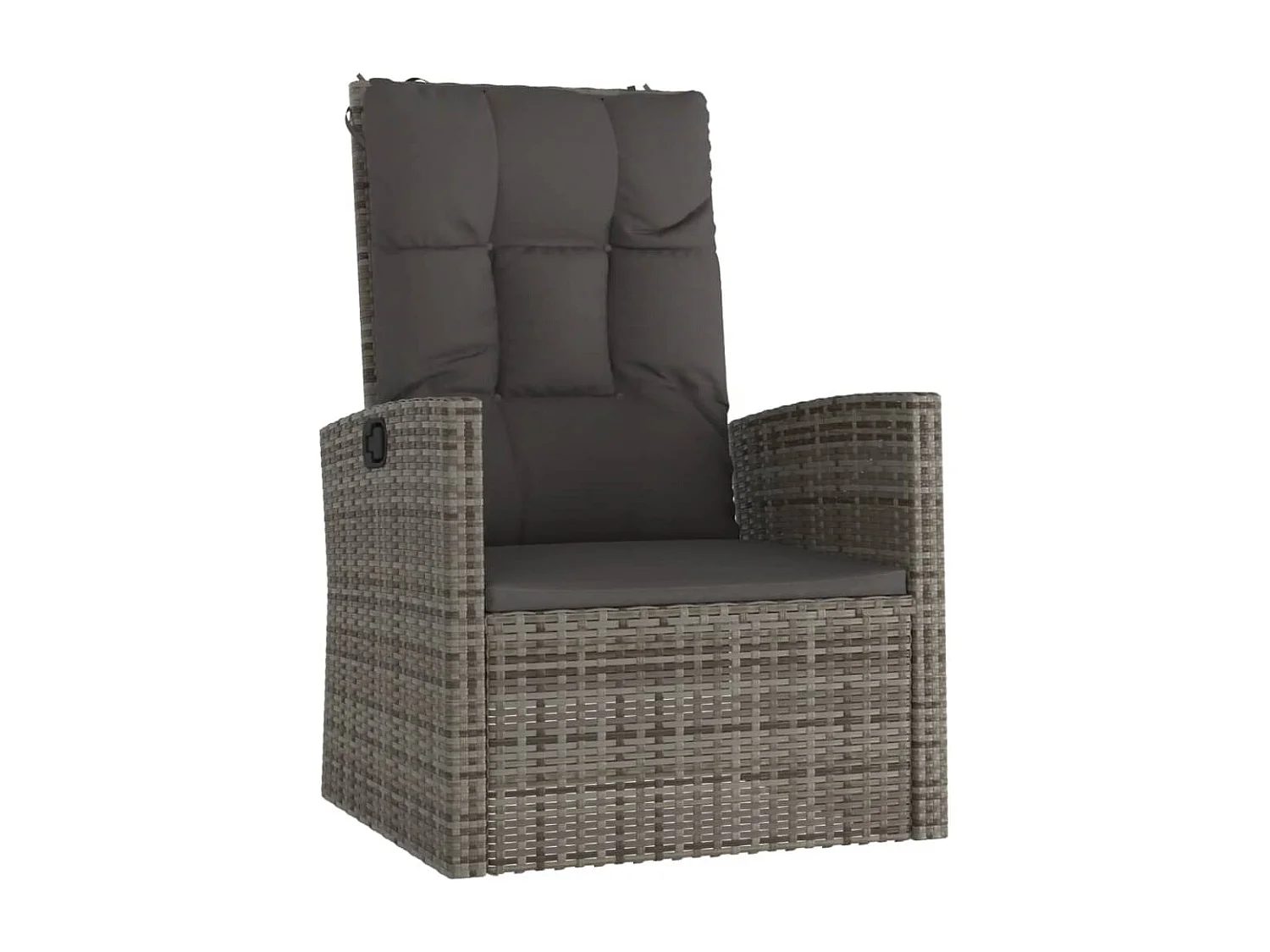 3-tlg. Garten-Lounge-Set mit Kissen Grau Poly Rattan
