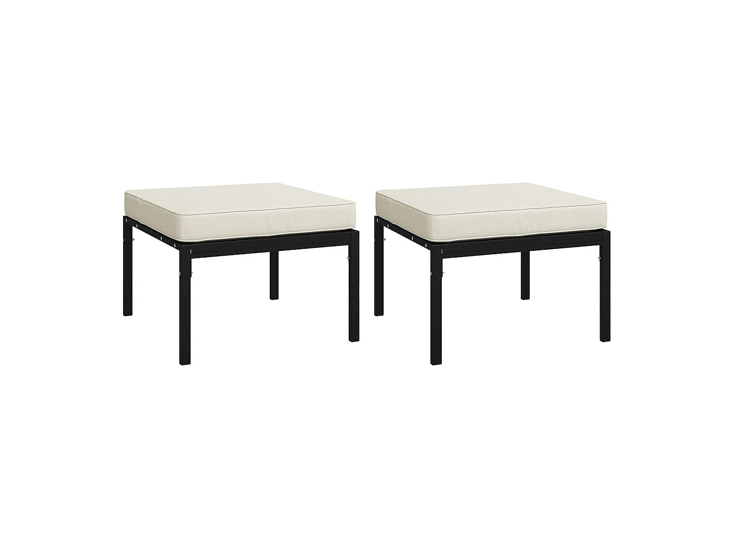 Salon de jardin 11 pcs avec coussins sable acier