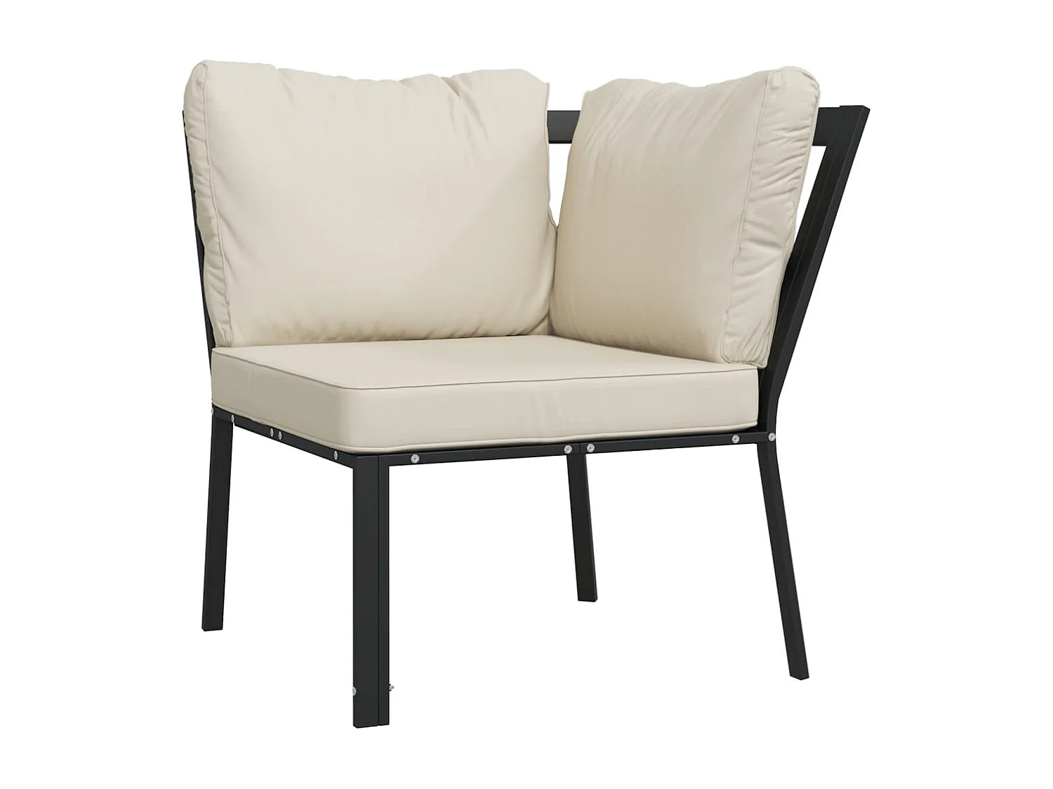 Salon de jardin 11 pcs avec coussins sable acier