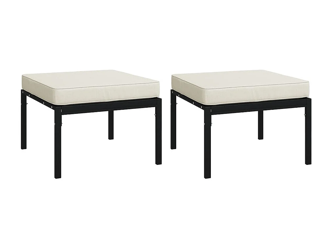 Salon de jardin 11 pcs avec coussins sable acier