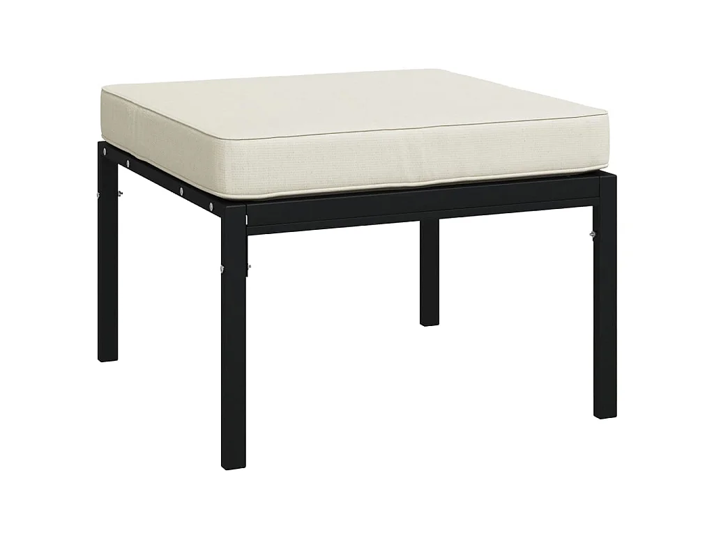 Set Salotto da Giardino 11pz con Cuscini Sabbia in Acciaio
