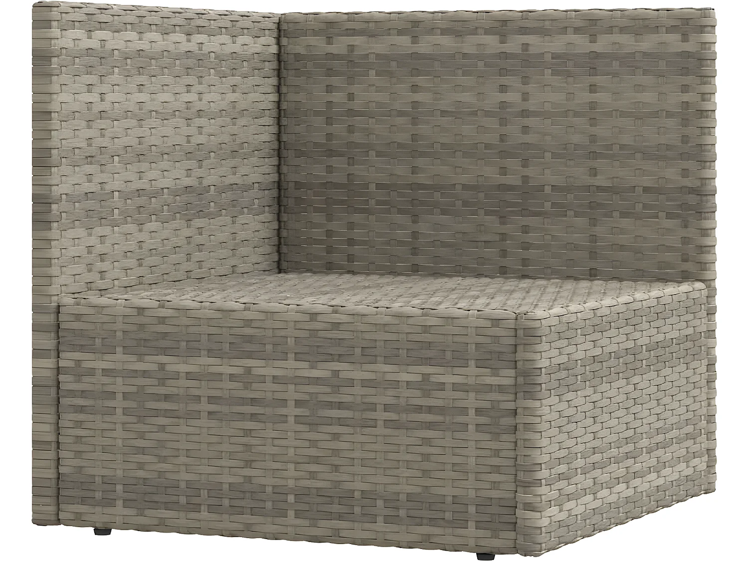 Salon de jardin 7 pcs avec coussins Gris Résine tressée