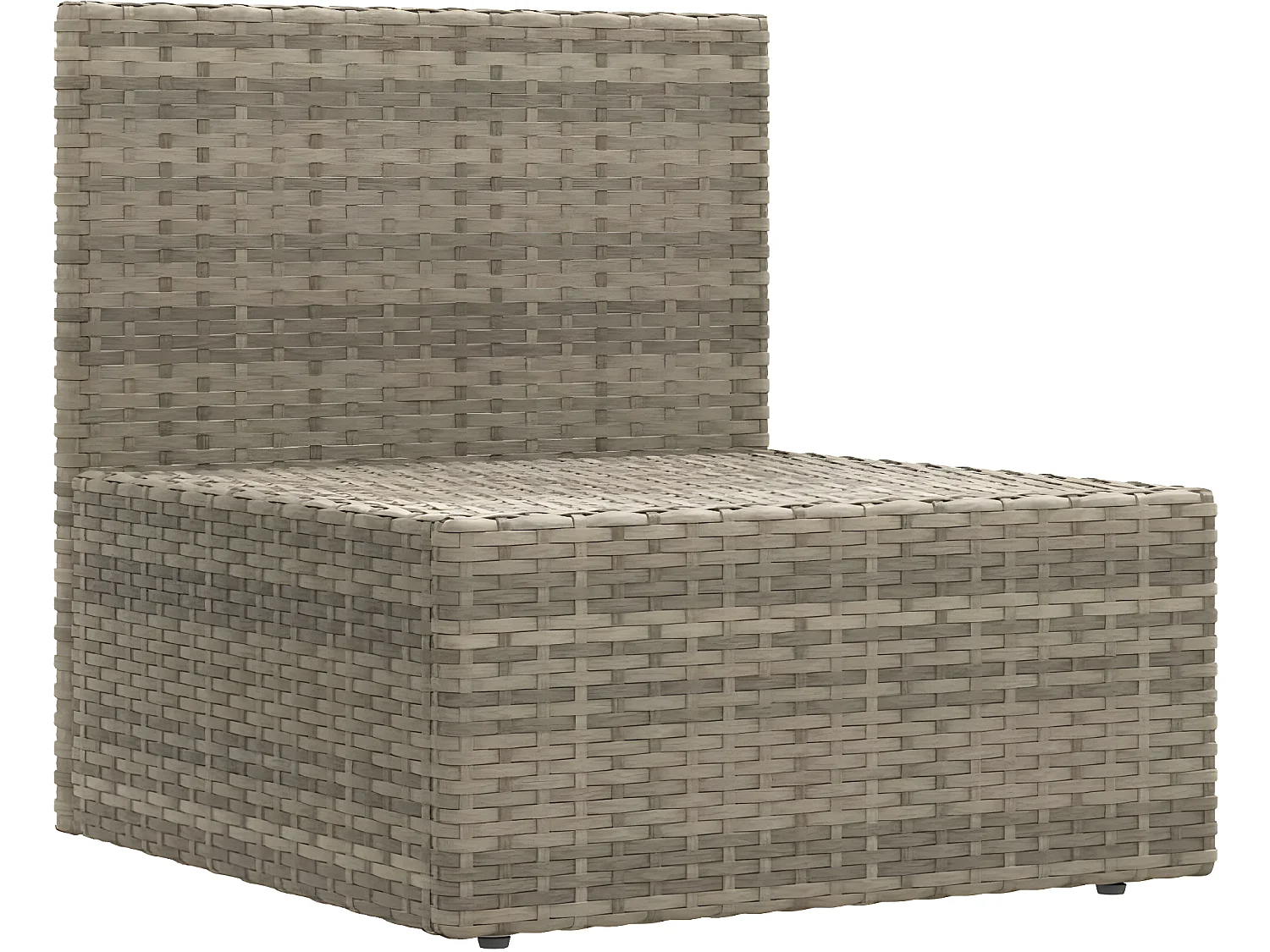 Salon de jardin 7 pcs avec coussins Gris Résine tressée