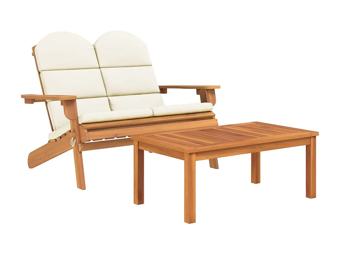 4-tlg. Garten-Lounge-Set Adirondack Massivholz Akazie