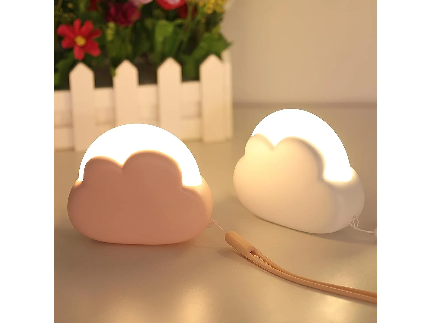 Veilleuse enfant avec fonction de gradation bouton, 94.2*78.6*36mm, rechargeable usb
