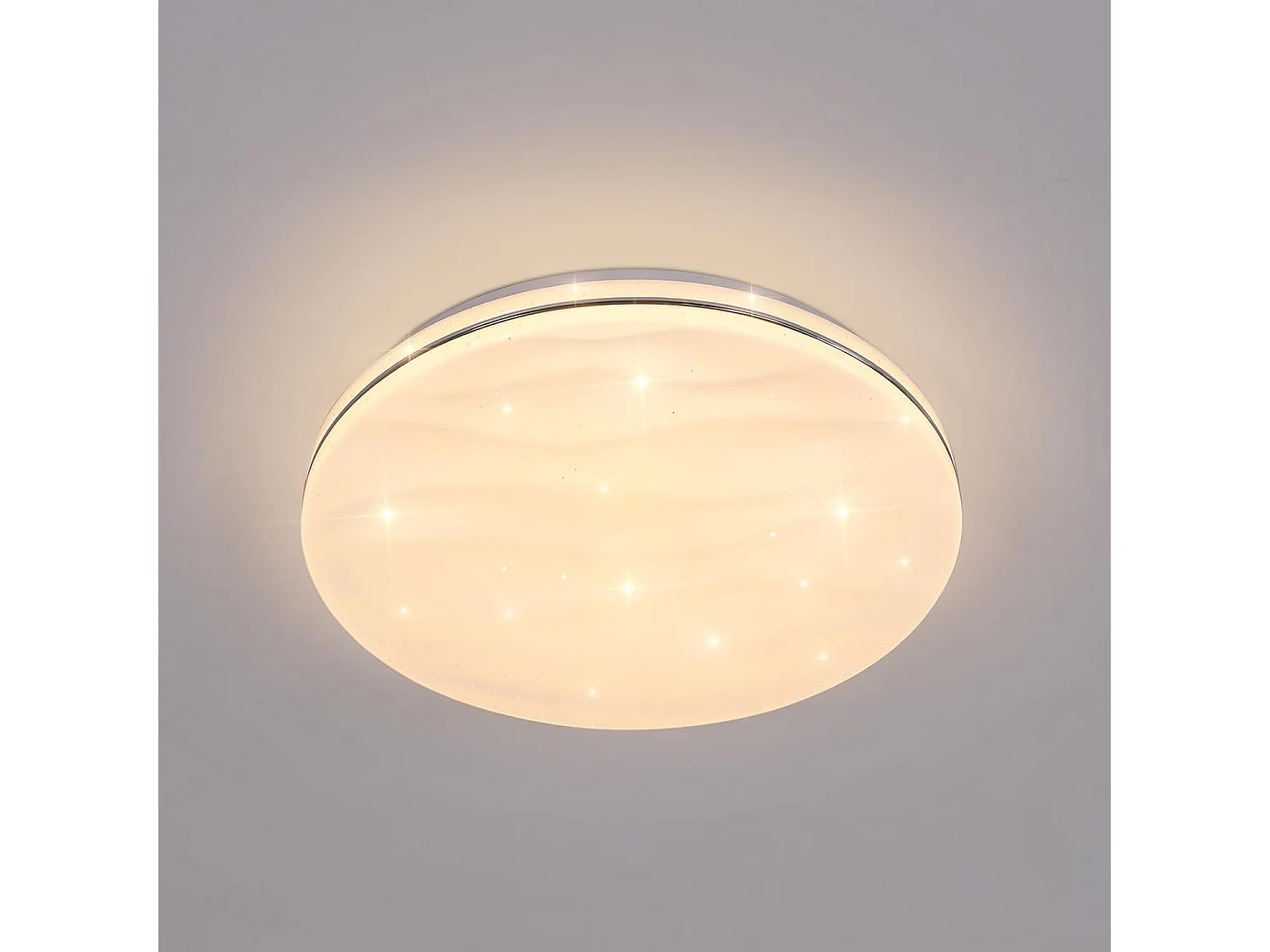 Plafonnier led étoilé, 24w,  33 * 33 * 5 CM, pour chambre enfant lumiere chaude