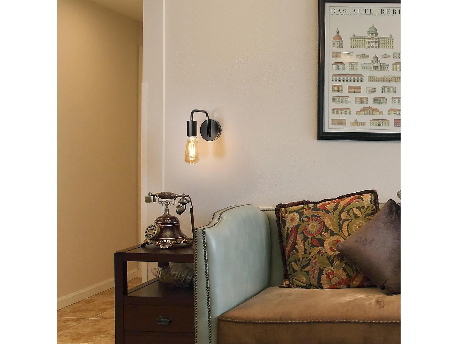 2 pièces applique murale intérieur vintage lampe murale e27 base pour chambre à coucher co