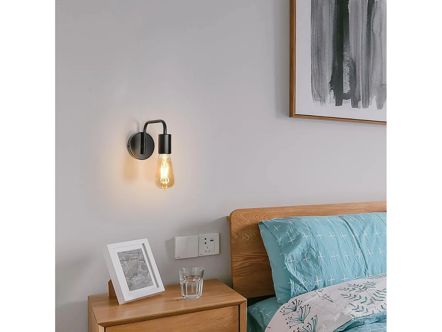 2 pièces applique murale intérieur vintage lampe murale e27 base pour chambre à coucher co