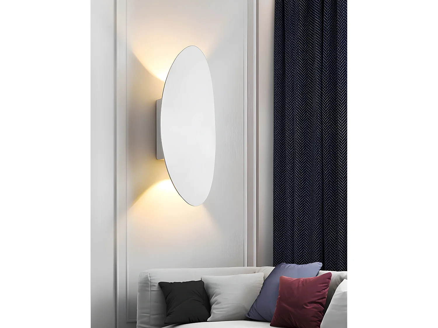 Applique murale led moderne lampe murale 6w, blanc, 19.5*7.5*4.5cm, blanc chaud 3000k