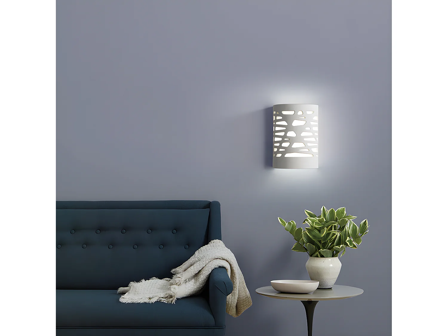 Modern binnenwandlicht, 10 * 13 * 18 cm, wit, G9 witte gloeilamp
