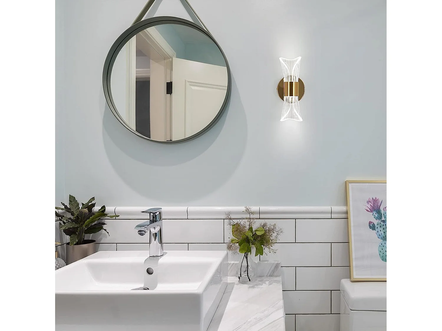 Applique murale intérieur led dimmable moderne, or, 22*10*8cm, 12w design créatif, 2700K-6500K