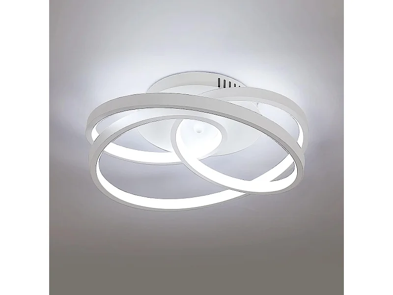 Plafonnier led design moderne rond, 30*10cm, blanc, lampe de plafond 40w pour salon chambre