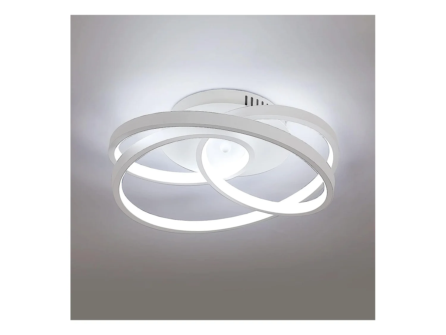 Plafonnier led design moderne rond, 30*10cm, blanc, lampe de plafond 40w pour salon chambre