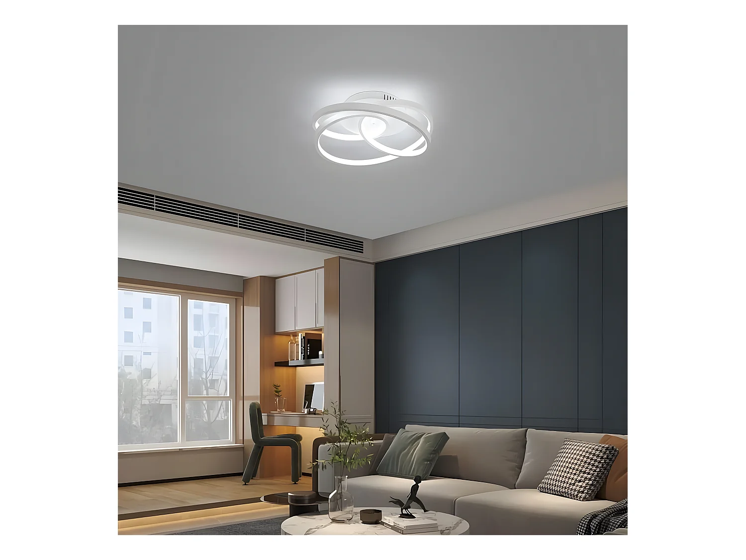 Techo LED LED Modern Round, 30*10 cm, blanca, 40 W Lámpara de techo para dormitorio