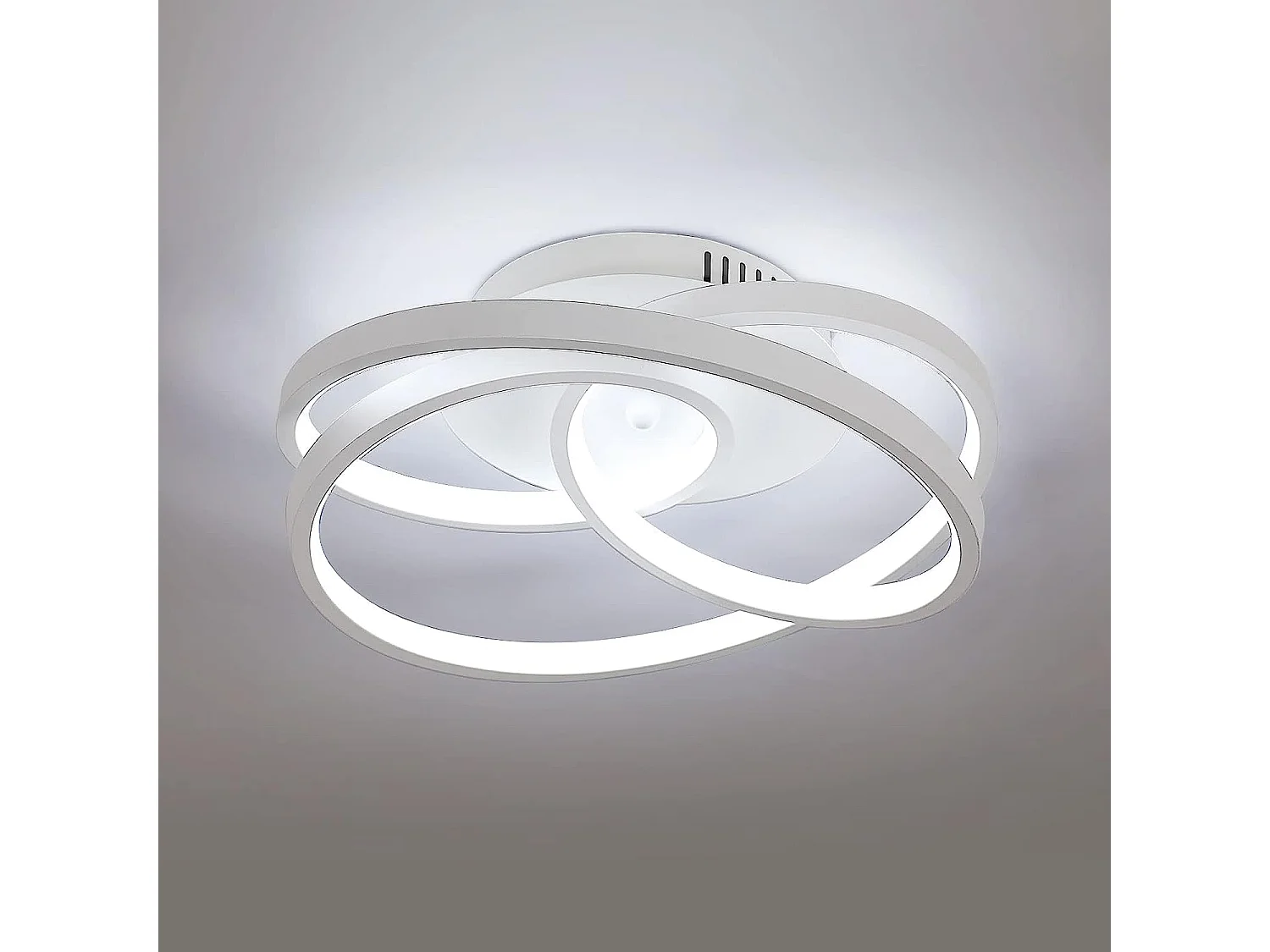 Plafonnier led design moderne rond, 30*10cm, blanc, lampe de plafond 40w pour salon chambre