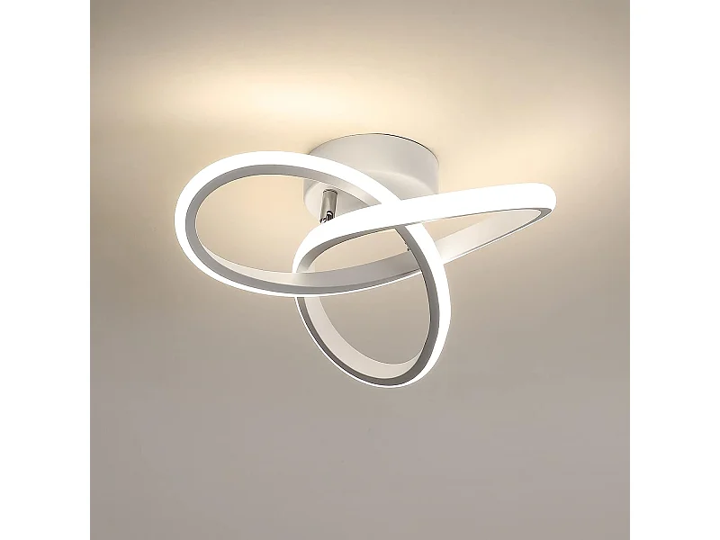 Plafonnier led moderne en forme de fleu, 22w, 24*11cm, blanc, 4500K lumière blanc neutre