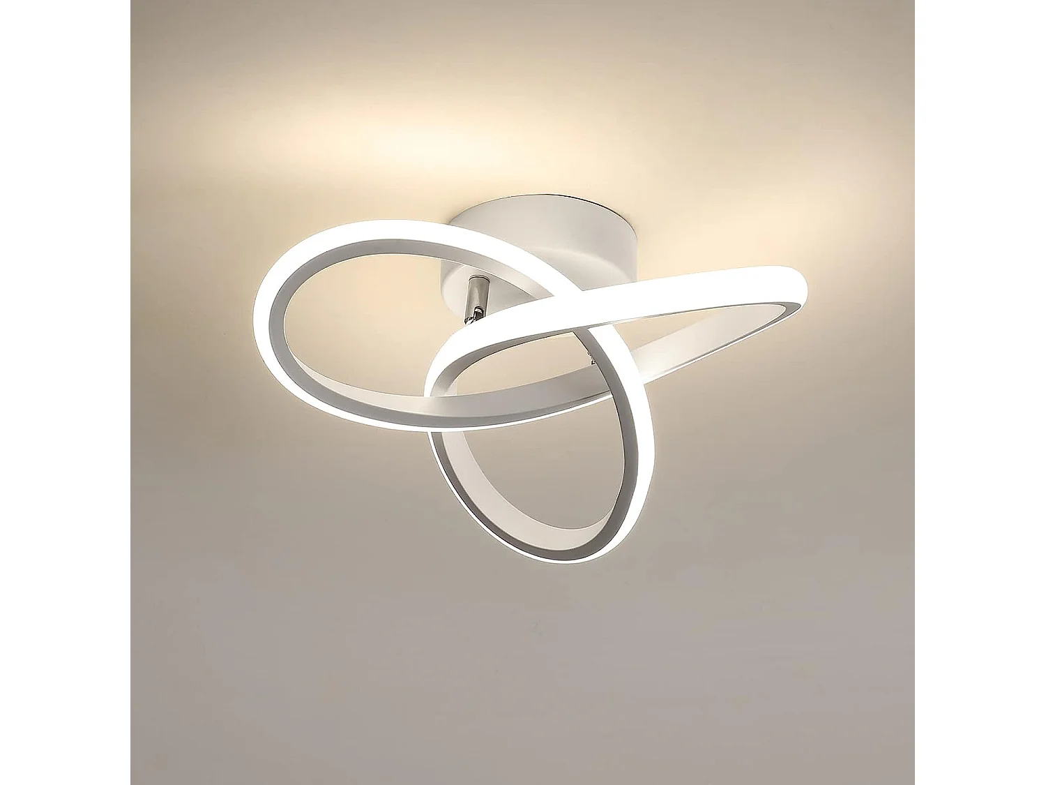 Plafonnier led moderne en forme de fleu, 22w, 24*11cm, blanc, 4500K lumière blanc neutre