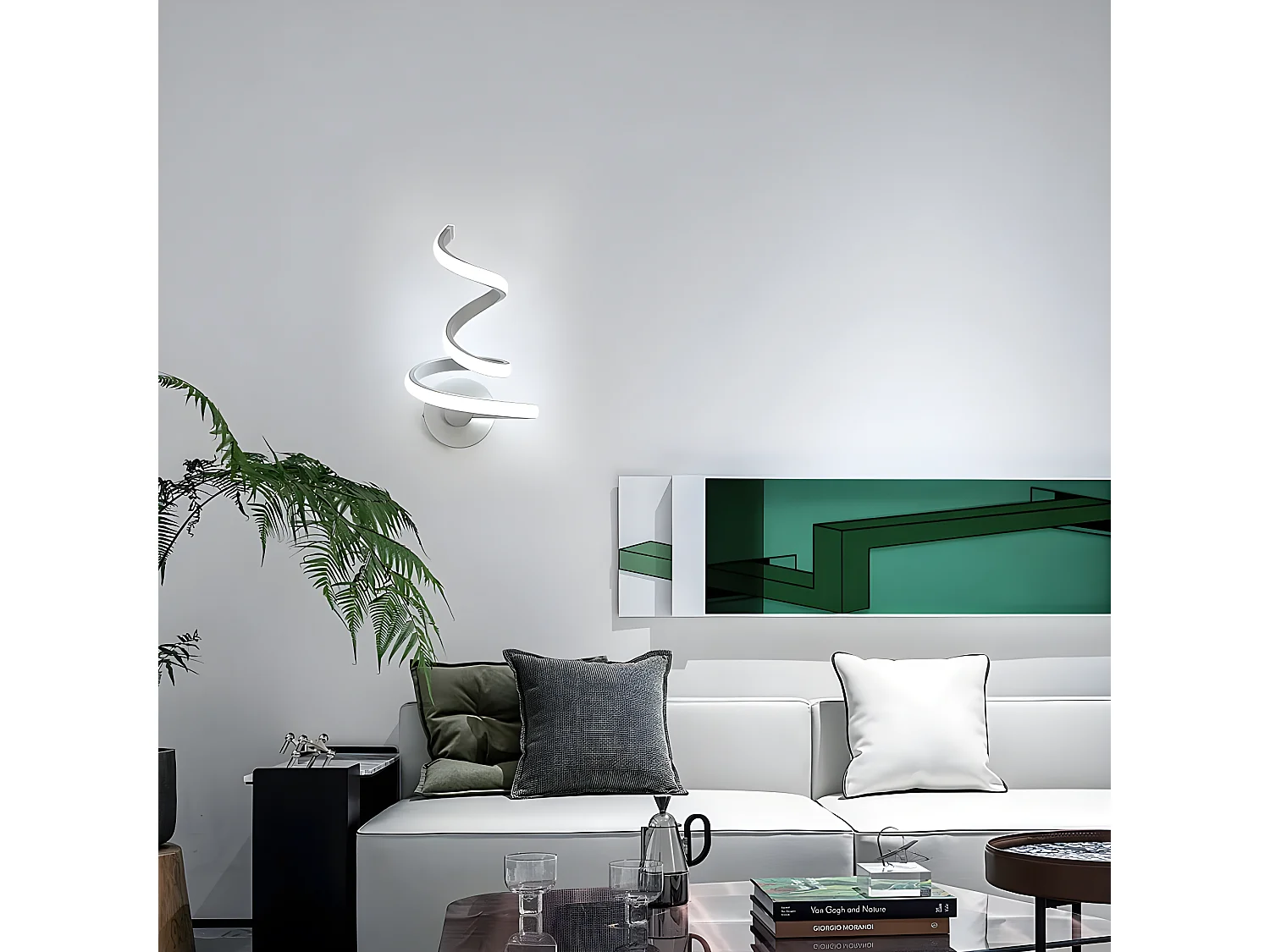 Luz de pared interior LED, 30*15 cm, blanco, 24w 1900lm creatividad minimalista moderna