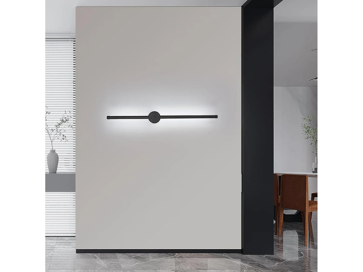 applique murale intérieur, applique murale led 360° rotative 6500k blanc froid, lampe mura